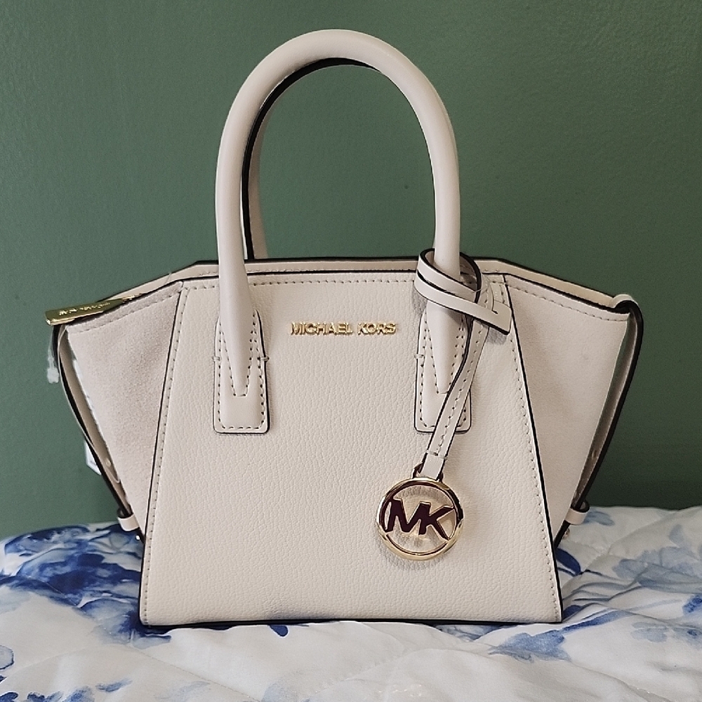 🌷🪻Michael Kors Avril Baby Satchel Leather Suede NWT